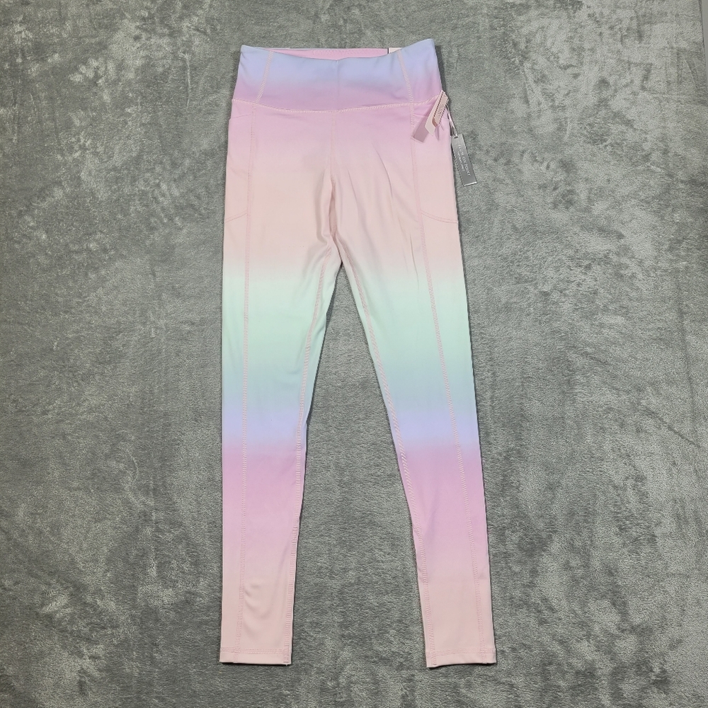 New Victoria Secret Leggings Size 10 Long Pastel Rainbow Ombre